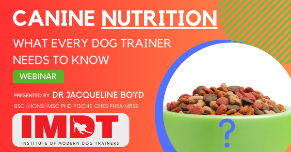 WEBINAR - Canine Nutrition